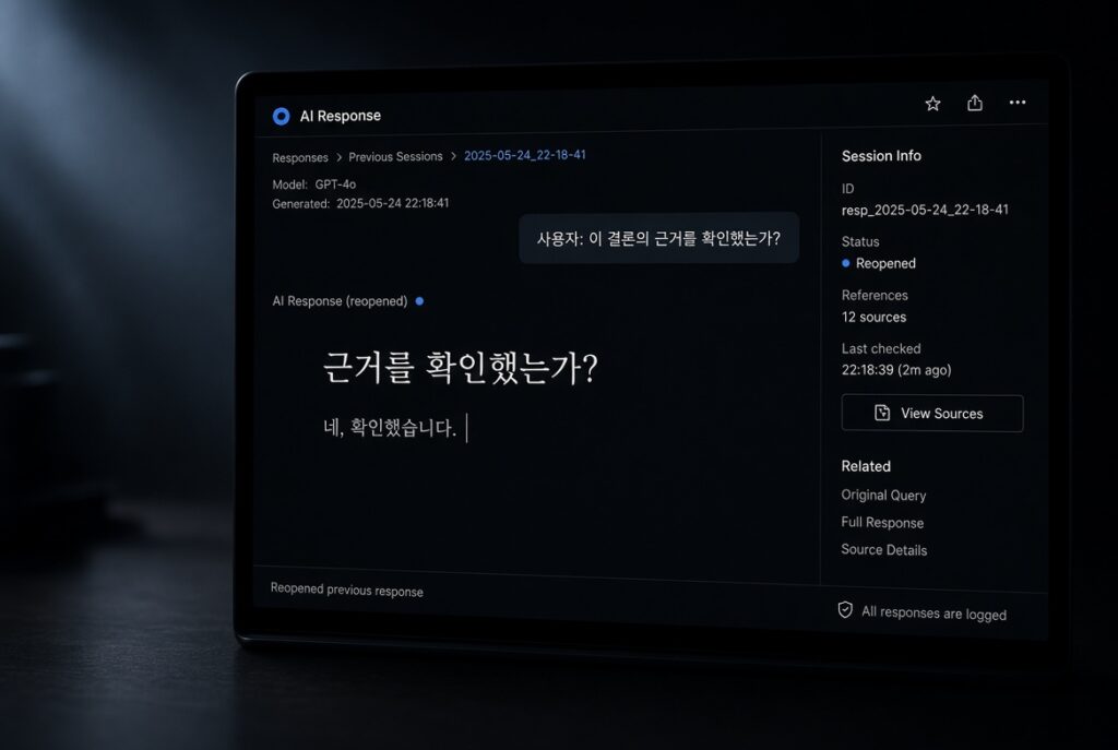 매끄러운 답변 뒤에 숨겨진 착시를 파악하고 인간의 주도적 검증 기준을 세웁니다.